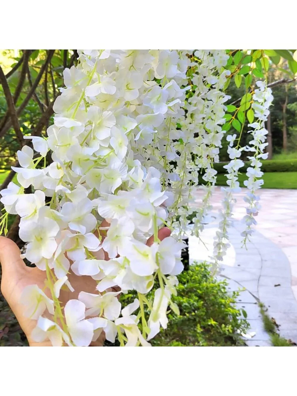 24 Pack Fake Wisteria Vine Hanging Garland Silk Flowers for Home Wedding Decor